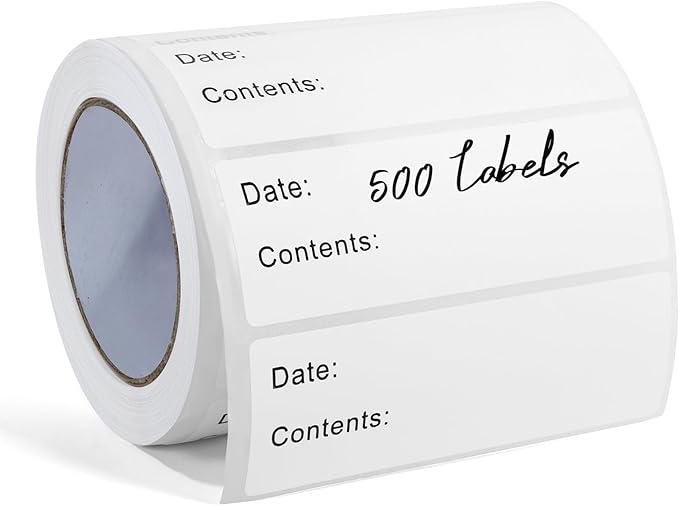 BLISKO 500 Pcs Freezer Labels 1x3 Inch