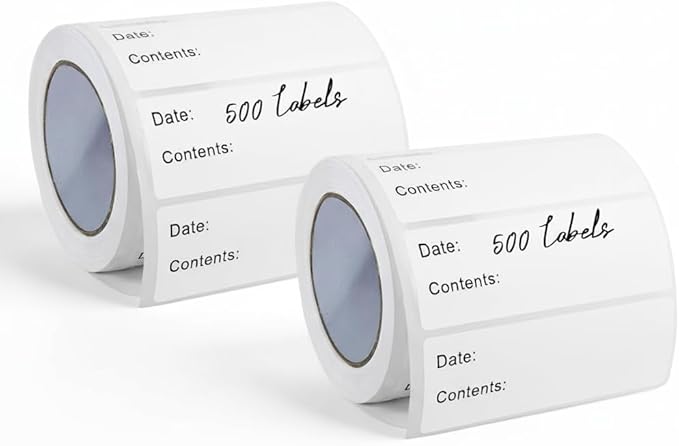 BLISKO 1000 Pcs Freezer Labels 2 Rolls